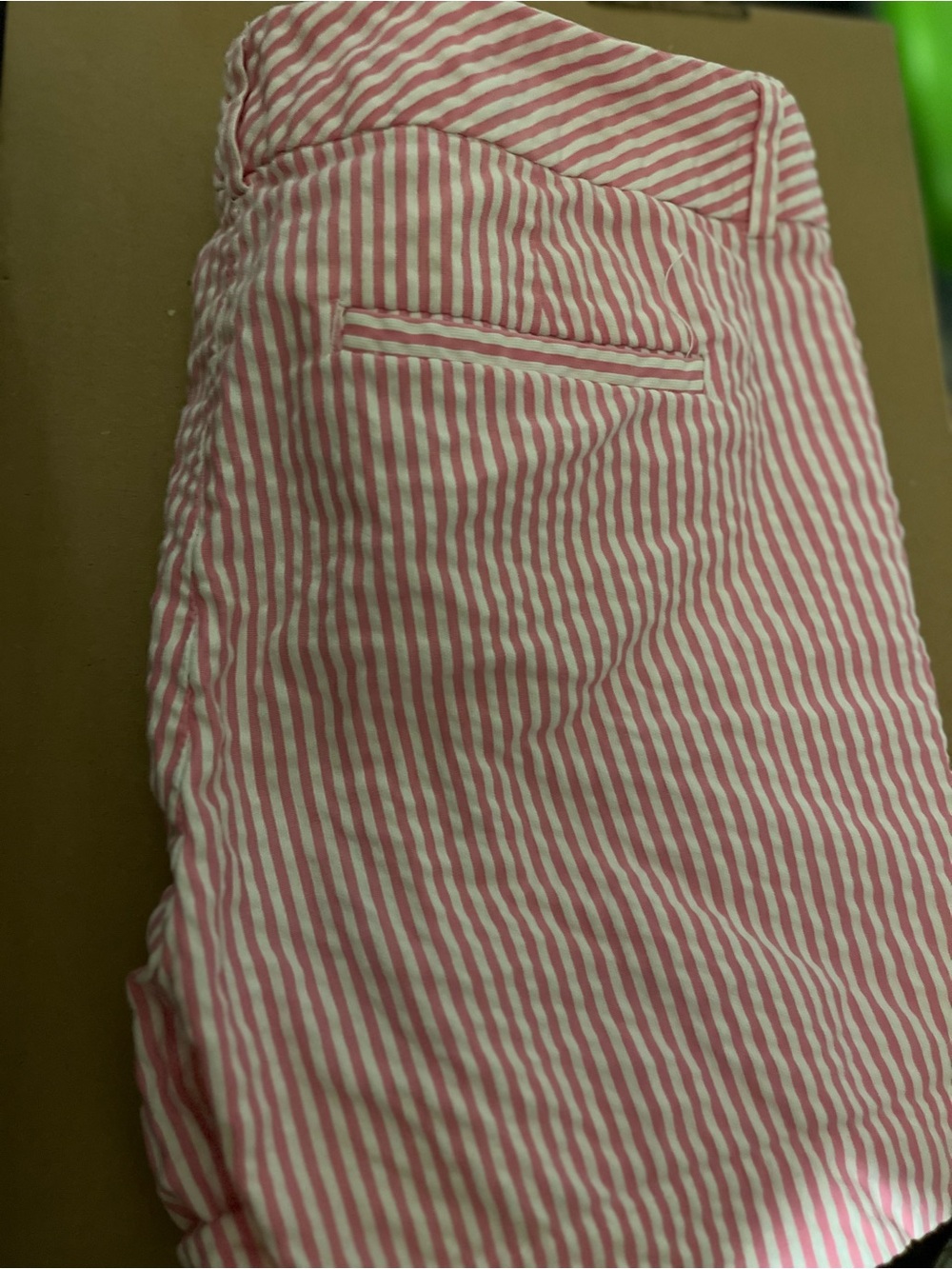 Banana Republic Pink & White Striped Shirt